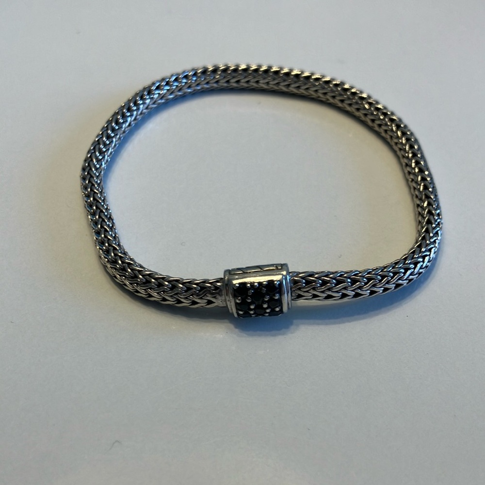 John Hardy women’s Icon Bracelet in silver 925 with Black Saphires